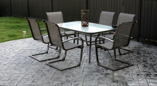Backyard Concrete Stamping in American Fork